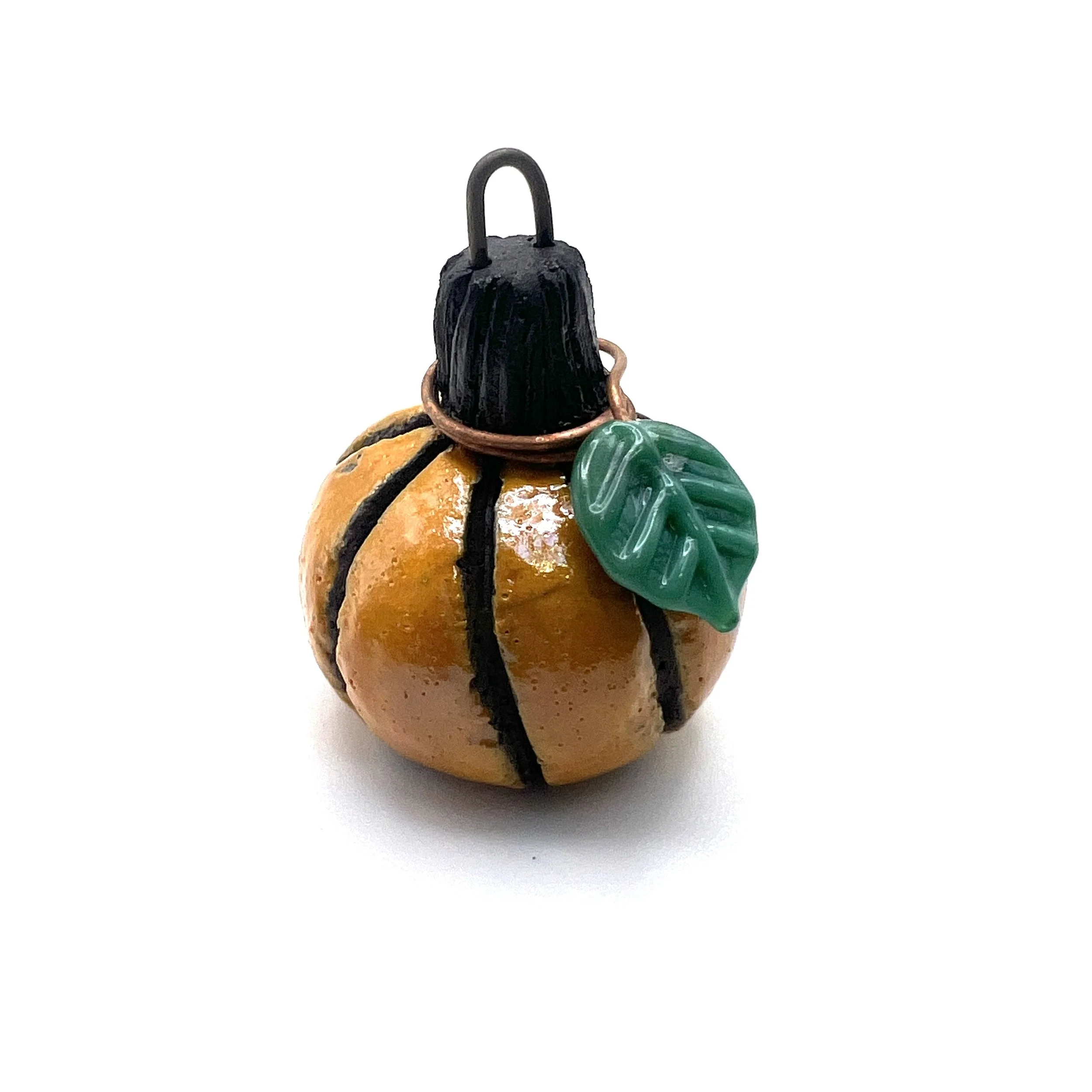 Raku Bee Pendant Ceramic Jewelry Supply Handmade by MAKUstudio